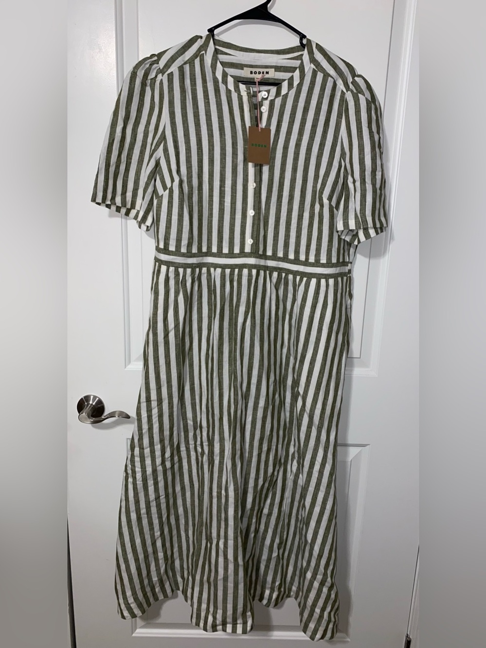 NWT Boden Ivy Placket Linen Midi Dress - Picture 2 of 6